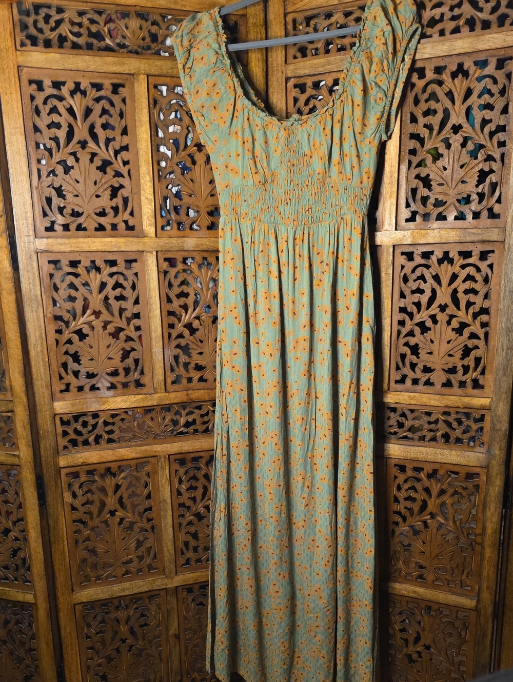 Amuse Society Sage Maxi Dress with Orange Floral Print